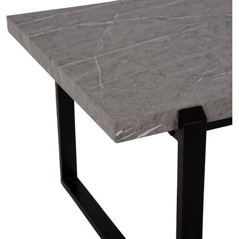 ΤΡΑΠΕΖΙ ΣΑΛΟΝΙΟΥ SHABEN HM9585.02 MDF ΓΚΡΙ ΜΑΡΜΑΡΟ-ΜΑΥΡΗ ΜΕΤΑΛΛΙΚΗ ΒΑΣΗ 120x60X46Yεκ.