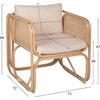 ΠΟΛΥΘΡΟΝΑ WENDY HM9816 RATTAN ΣΕ ΦΥΣΙΚΟ ΧΡΩΜΑ-ΛΕΥΚΑ ΜΑΞΙΛΑΡΙΑ 73x72x84Yεκ.