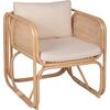 ΠΟΛΥΘΡΟΝΑ WENDY HM9816 RATTAN ΣΕ ΦΥΣΙΚΟ ΧΡΩΜΑ-ΛΕΥΚΑ ΜΑΞΙΛΑΡΙΑ 73x72x84Yεκ.