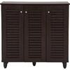 ΠΑΠΟΥΤΣΟΘΗΚΗ-ΝΤΟΥΛΑΠΑ PROLLY HM9609.01 ΜΕΛΑΜΙΝΗ WENGE-3ΠΟΡΤΕΣ-4ΡΑΦΙΑ 87x32x88Υεκ.