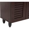 ΠΑΠΟΥΤΣΟΘΗΚΗ-ΝΤΟΥΛΑΠΑ PROLLY HM9608.01 ΜΕΛΑΜΙΝΗ WENGE-2ΠΟΡΤΕΣ-4ΡΑΦΙΑ 60x34x88Υεκ.