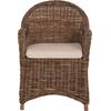 ΠΟΛΥΘΡΟΝΑ ΜΕ ΕΚΡΟΥ ΜΑΞΙΛΑΡΙ KEYLA HM9536 ΚΑΦΕ RATTAN 63x65x87Υεκ.