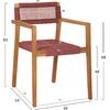 ΠΟΛΥΘΡΟΝΑ CHARLOTTE HM9637.06 ΞΥΛΟ TEAK & ΡΟΖ ΣΧΟΙΝΙ--B'ΔΙΑΛΟΓΗΣ 59x54x83Y εκ.