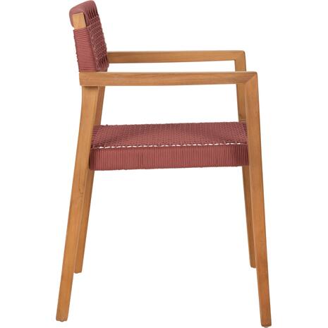 ΠΟΛΥΘΡΟΝΑ CHARLOTTE HM9637.06 ΞΥΛΟ TEAK & ΡΟΖ ΣΧΟΙΝΙ--B'ΔΙΑΛΟΓΗΣ 59x54x83Y εκ.