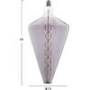 ΛΑΜΠΤΗΡΑΣ LED FILAMENT 8W E27 3000K SMOKE COLOR DIMMABLE  HM4054.03