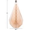 ΛΑΜΠΤΗΡΑΣ LED FILAMENT 8W E27 3000K GOLD COLOR DIMMABLE HM4057
