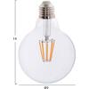 ΛΑΜΠΤΗΡΑΣ GLOBO LED FILAMENT 8W E27 2700K ΔΙΑΦΑΝΟΣ DIMMABLE HM4050.01