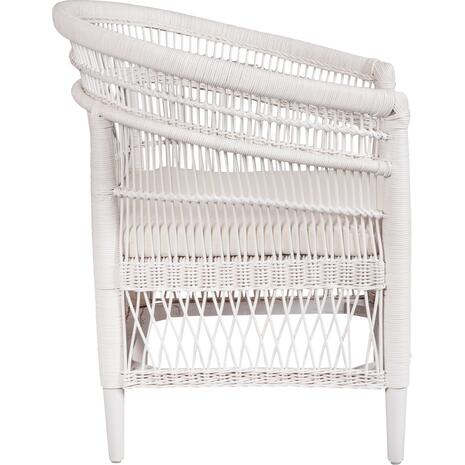 ΠΟΛΥΘΡΟΝΑ MALAWI HM9635.02 ΞΥΛΟ ΜΑΟΝΙ ΜΕ RATTAN ΛΕΥΚΟ--Β'ΔΙΑΛΟΓΗΣ 80x70x86Υεκ. (Λευκό)