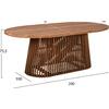 ΤΡΑΠΕΖΙ ΤΡΑΠΕΖΑΡΙΑΣ REMIK HM9835 RECYCLED ΤΕΑΚ ΣΕ ΦΥΣΙΚΟ 200x100x75,5Yεκ. TOP 4εκ.