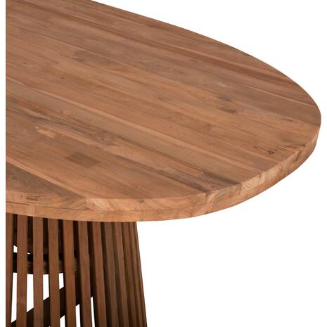 ΤΡΑΠΕΖΙ ΤΡΑΠΕΖΑΡΙΑΣ REMIK HM9835 RECYCLED ΤΕΑΚ ΣΕ ΦΥΣΙΚΟ 200x100x75,5Yεκ. TOP 4εκ.