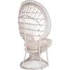 ΠΟΛΥΘΡΟΝΑ ROYAL PEACOCK HM9342.02 RATTAN ΣΕ ΛΕΥΚΟ-ΜΑΞΙΛΑΡΙ ΛΕΥΚΟ 114x72x150Yεκ. (Λευκό)