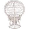 ΠΟΛΥΘΡΟΝΑ ROYAL PEACOCK HM9342.02 RATTAN ΣΕ ΛΕΥΚΟ-ΜΑΞΙΛΑΡΙ ΛΕΥΚΟ 114x72x150Yεκ. (Λευκό)