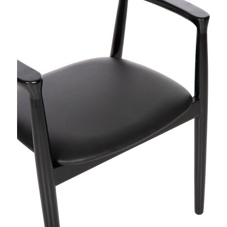 ΠΟΛΥΘΡΟΝΑ ΤΡΑΠΕΖΑΡΙΑΣ KINGSLEY HM9634.02 ΞΥΛΟ ΜΑΟΝΙ- ΜΑΥΡΟ VINYL 58x53x80Yεκ.
