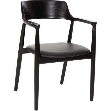 ΠΟΛΥΘΡΟΝΑ ΤΡΑΠΕΖΑΡΙΑΣ KINGSLEY HM9634.02 ΞΥΛΟ ΜΑΟΝΙ- ΜΑΥΡΟ VINYL 58x53x80Yεκ.