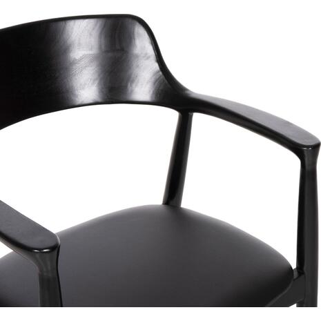 ΠΟΛΥΘΡΟΝΑ ΤΡΑΠΕΖΑΡΙΑΣ KINGSLEY HM9634.02 ΞΥΛΟ ΜΑΟΝΙ- ΜΑΥΡΟ VINYL 58x53x80Yεκ.