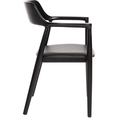 ΠΟΛΥΘΡΟΝΑ ΤΡΑΠΕΖΑΡΙΑΣ KINGSLEY HM9634.02 ΞΥΛΟ ΜΑΟΝΙ- ΜΑΥΡΟ VINYL 58x53x80Yεκ.
