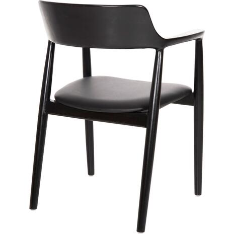 ΠΟΛΥΘΡΟΝΑ ΤΡΑΠΕΖΑΡΙΑΣ KINGSLEY HM9634.02 ΞΥΛΟ ΜΑΟΝΙ- ΜΑΥΡΟ VINYL 58x53x80Yεκ.