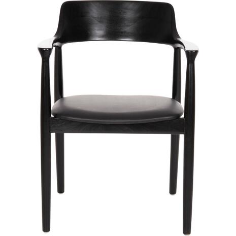 ΠΟΛΥΘΡΟΝΑ ΤΡΑΠΕΖΑΡΙΑΣ KINGSLEY HM9634.02 ΞΥΛΟ ΜΑΟΝΙ- ΜΑΥΡΟ VINYL 58x53x80Yεκ.