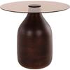 ΒΟΗΘΗΤΙΚΑ ΤΡΑΠΕΖΑΚΙΑ 2ΤΜΧ CHANG HM9668 ΞΥΛΟ MANGO-ΓΥΑΛΙ TOP Φ55x49,5Υ & Φ40x36,5Υεκ.