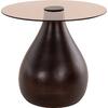 ΒΟΗΘΗΤΙΚΑ ΤΡΑΠΕΖΑΚΙΑ 2ΤΜΧ CHANG HM9668 ΞΥΛΟ MANGO-ΓΥΑΛΙ TOP Φ55x49,5Υ & Φ40x36,5Υεκ.