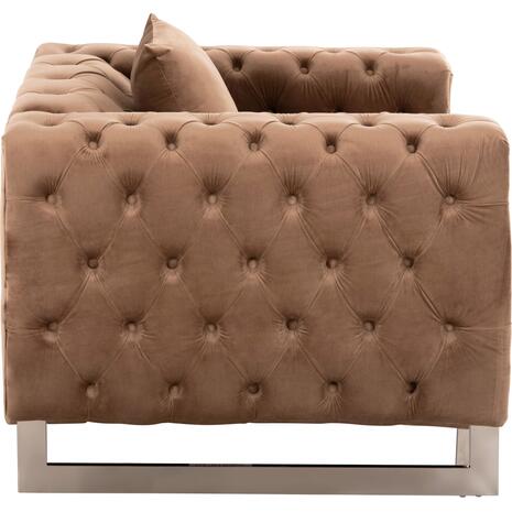 ΠΟΛΥΘΡΟΝΑ τ.CHESTERFIELD MOBAR HM3261.03 ΜΠΕΖ ΒΕΛΟΥΔΟ-ΜΕΤΑΛΛΙΚΑ ΠΟΔΙΑ 99x86,5x77Υεκ. (Μπεζ)