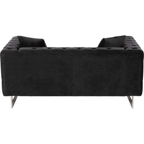 ΚΑΝΑΠΕΣ τ.CHESTERFIELD MOBAR HM3262.04 ΜΑΥΡΟ ΒΕΛΟΥΔΟ-ΜΕΤΑΛΛΙΚΑ ΠΟΔΙΑ 154x85x68Υεκ
