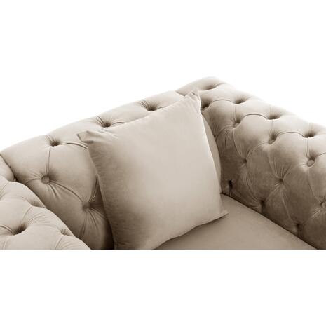 ΠΟΛΥΘΡΟΝΑ τ.CHESTERFIELD MOBAR HM3261.02 ΚΡΕΜ ΒΕΛΟΥΔΟ-ΜΕΤΑΛΛΙΚΑ ΠΟΔΙΑ 99x86,5x77Υεκ. (Μπεζ)