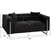 ΚΑΝΑΠΕΣ τ.CHESTERFIELD MOBAR HM3262.04 ΜΑΥΡΟ ΒΕΛΟΥΔΟ-ΜΕΤΑΛΛΙΚΑ ΠΟΔΙΑ 154x85x68Υεκ