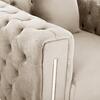 ΠΟΛΥΘΡΟΝΑ τ.CHESTERFIELD MOBAR HM3261.02 ΚΡΕΜ ΒΕΛΟΥΔΟ-ΜΕΤΑΛΛΙΚΑ ΠΟΔΙΑ 99x86,5x77Υεκ. (Μπεζ)