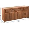 ΜΠΟΥΦΕΣ GRAYSON HM9802 ΑΝΑΚΥΚΛΩΜΕΝΟ ΞΥΛΟ TEAK ΣΕ ΦΥΣΙΚΟ 220x50x90Υεκ.