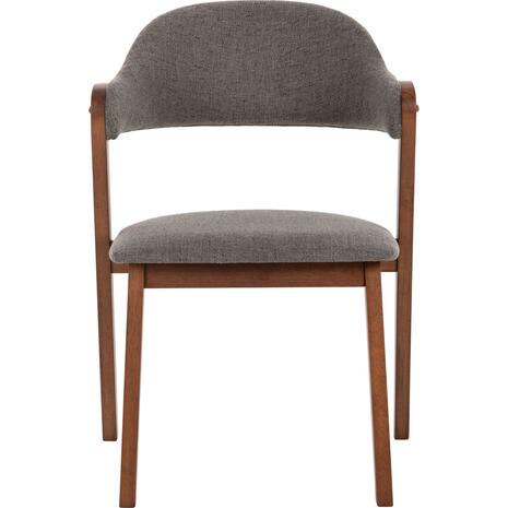 ΚΑΡΕΚΛΑ RIDER HM9734.01 RUBBERWOOD ΣΕ ΚΑΡΥΔΙ-ΥΦΑΣΜΑ ΓΚΡΙ 59x59x83Yεκ. (σετ 2 τεμαχίων)