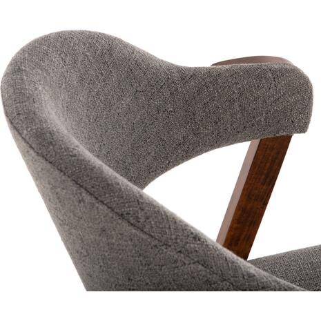 ΚΑΡΕΚΛΑ RIDER HM9734.01 RUBBERWOOD ΣΕ ΚΑΡΥΔΙ-ΥΦΑΣΜΑ ΓΚΡΙ 59x59x83Yεκ. (σετ 2 τεμαχίων)