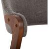 ΚΑΡΕΚΛΑ RIDER HM9734.01 RUBBERWOOD ΣΕ ΚΑΡΥΔΙ-ΥΦΑΣΜΑ ΓΚΡΙ 59x59x83Yεκ. (σετ 2 τεμαχίων)
