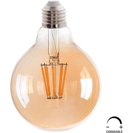 ΛΑΜΠΤΗΡΑΣ GLOBO LED FILAMENT 8W E27 2700K ΧΡΥΣΟ DIMMABLE HM4050.02