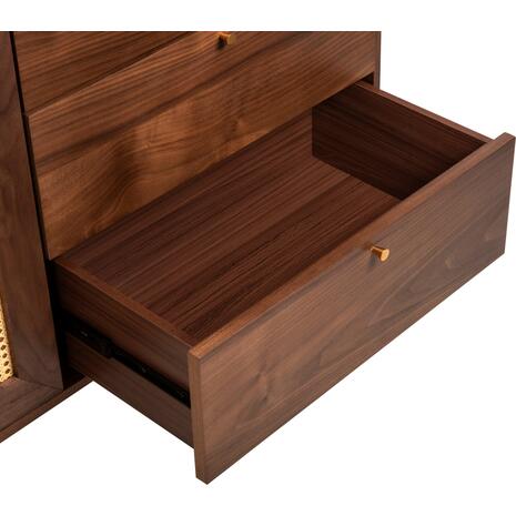 ΜΠΟΥΦΕΣ MEEN HM9735 MDF ΜΕ ΦΥΣΙΚΟ ΚΑΠΛΑΜΑ ΚΑΡΥΔΙΑΣ-ΧΡΥΣΑ ΜΕΤΑΛΛΙΚΑ ΠΟΔΙΑ 150x40x80Υεκ
