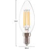 ΛΑΜΠΤΗΡΑΣ LED FILAMENT 4W E14 3000K ΔΙΑΦΑΝΟΣ DIMMABLE HM4048.01