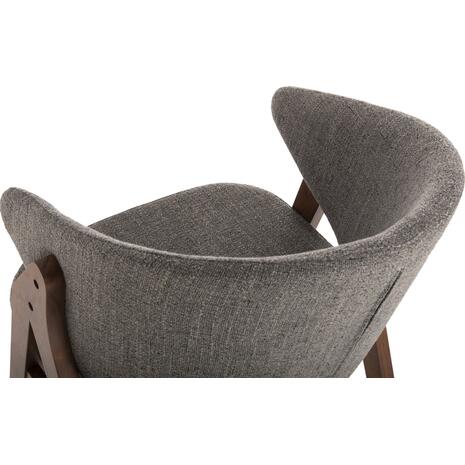 ΚΑΡΕΚΛΑ HANA HM9746.02 RUBBERWOOD ΣΕ ΚΑΡΥΔΙ ΧΡΩΜΑ-ΓΚΡΙ ΥΦΑΣΜΑ 55x60x84Yεκ. (σετ 2 τεμαχίων)