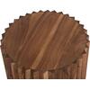 ΒΟΗΘΗΤΙΚΟ ΤΡΑΠΕΖΙ ΣΤΡΟΓΓΥΛΟ SEDGE HM9696 ΜΑΣΙΦ ΑΚΑΚΙΑ-ΦΥΣΙΚΟ ΧΡΩΜΑ Φ40x50Υεκ.