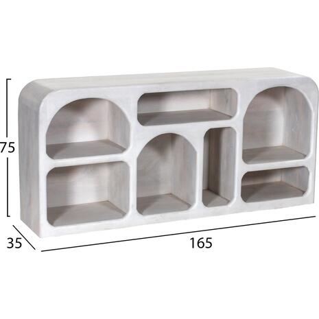 ΜΠΟΥΦΕΣ HANDYR HM9705 ΜΑΣΙΦ ΞΥΛΟ MANGO ΣΕ ΛΕΥΚΟ ΧΡΩΜΑ 165x35x75Yεκ. (Λευκό)