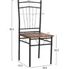 ΣΕΤ ΤΡΑΠΕΖΑΡΙΑΣ 5ΤΜΧ PEARY HM9416.01 ΜΕΤΑΛΛΟ ΜΑΥΡΟ-MDF ΚΑΡΥΔΙ 110x70x74Yεκ.