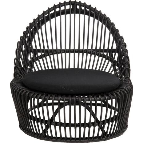 ΠΟΛΥΘΡΟΝΑ ENTROPY HM9840.03 ΜΑΥΡΟ RATTAN ΜΕ ΜΑΞΙΛΑΡΙ-ΜΑΥΡΟ 80x97x85Υεκ.