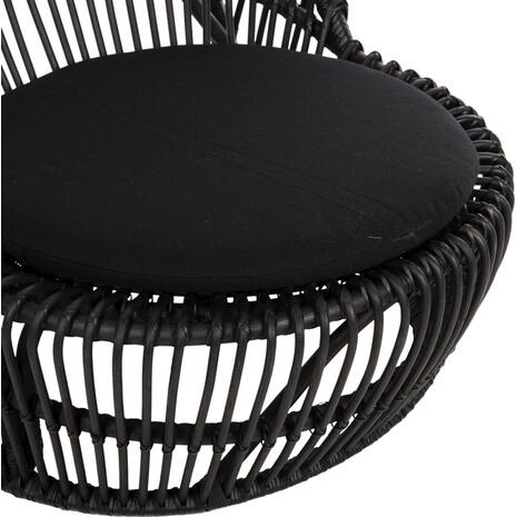 ΠΟΛΥΘΡΟΝΑ ENTROPY HM9840.03 ΜΑΥΡΟ RATTAN ΜΕ ΜΑΞΙΛΑΡΙ-ΜΑΥΡΟ 80x97x85Υεκ.