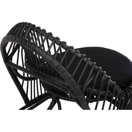 ΠΟΛΥΘΡΟΝΑ ENTROPY HM9840.03 ΜΑΥΡΟ RATTAN ΜΕ ΜΑΞΙΛΑΡΙ-ΜΑΥΡΟ 80x97x85Υεκ.