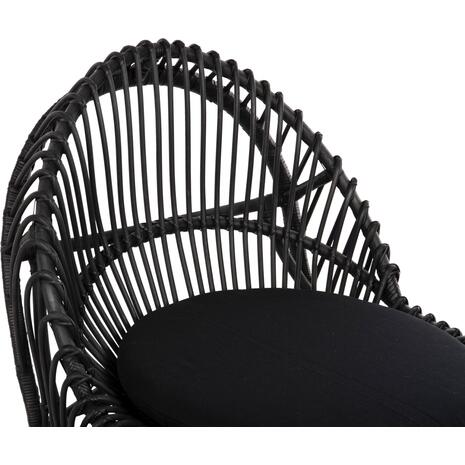 ΠΟΛΥΘΡΟΝΑ ENTROPY HM9840.03 ΜΑΥΡΟ RATTAN ΜΕ ΜΑΞΙΛΑΡΙ-ΜΑΥΡΟ 80x97x85Υεκ.