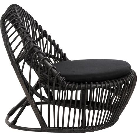 ΠΟΛΥΘΡΟΝΑ ENTROPY HM9840.03 ΜΑΥΡΟ RATTAN ΜΕ ΜΑΞΙΛΑΡΙ-ΜΑΥΡΟ 80x97x85Υεκ.