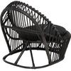 ΠΟΛΥΘΡΟΝΑ ENTROPY HM9840.03 ΜΑΥΡΟ RATTAN ΜΕ ΜΑΞΙΛΑΡΙ-ΜΑΥΡΟ 80x97x85Υεκ.