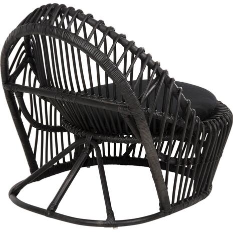 ΠΟΛΥΘΡΟΝΑ ENTROPY HM9840.03 ΜΑΥΡΟ RATTAN ΜΕ ΜΑΞΙΛΑΡΙ-ΜΑΥΡΟ 80x97x85Υεκ.