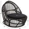 ΠΟΛΥΘΡΟΝΑ ENTROPY HM9840.03 ΜΑΥΡΟ RATTAN ΜΕ ΜΑΞΙΛΑΡΙ-ΜΑΥΡΟ 80x97x85Υεκ.