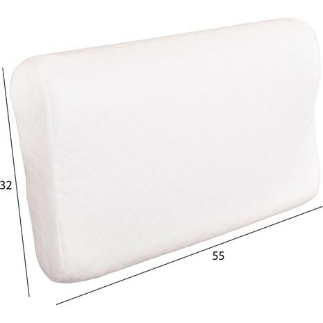 ΜΑΞΙΛΑΡΙ ΥΠΝΟΥ BEZEL HM673 MEMORY FOAM-ΛΕΥΚΟ ΥΦΑΣΜΑ 55x32Υεκ (Λευκό)