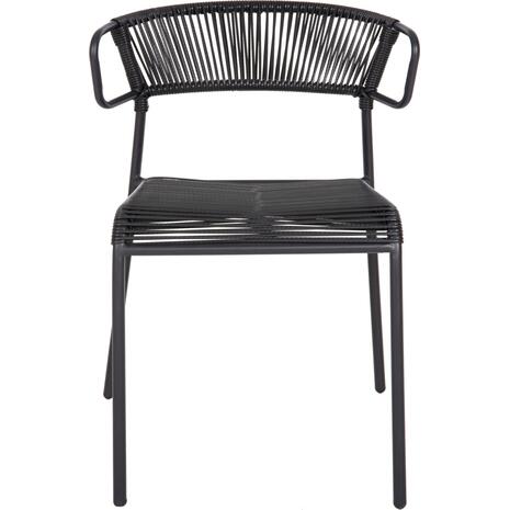 ΚΑΡΕΚΛΑ SUKI HM6053.02 ΜΕΤΑΛΛO KAI ΣΥΝΘΕΤΙΚΟ RATTAN ΣΕ ΜΑΥΡΟ 54x62x80Υεκ